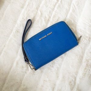 Cobalt Blue Michael Kors wristlet